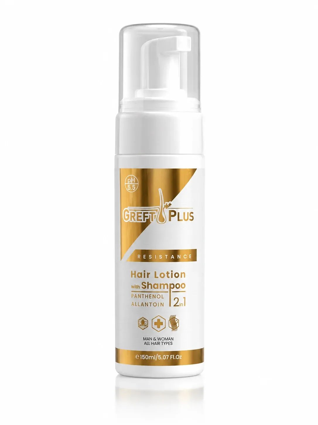 Greft Plus Lotion and Shampoo 2-in-1 Hair Foam 150 ml